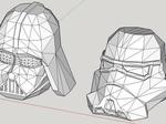 Low Poly Darkvader & Stormtrooper Head