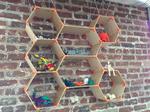 Customizable hexagonal shelves