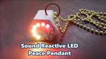 Reachargeable Sound Reactive LED Peace Pendant