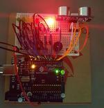 Distance Detector with Buzzer and LED meter