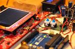 Portable prototyping lab with oscilloscope and arduino