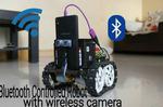 Bluetooth controlled robot with spy wireless camera