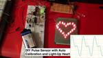 DIY Heart Sensor with Auto-Adjusted Threshold and Heart-Shaped LED Heartbeat Indicator