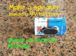 Make a speaker inside a 9V battery