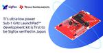 TI’s ultra-low power Sub-1 GHz LaunchPad development kit is first to be Sigfox verified in Japan