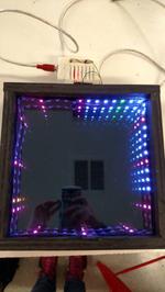 Square Infinity Mirror Clock