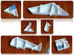 Hinged triangle to square transformation