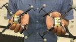 Virtual Top Hats Allow Swarming Robots to Fly in Tight Formation