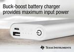 TI introduces single-chip buck-boost battery charge controllers enabling USB Type-C™ and USB Power Delivery support