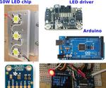 Control High-powered LED Panel by Arduino Real Time With Log Data, Luminosity Sensor, LCD Display