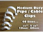 Pipe Clips / Cable Clips 20Mm To 60Mm All Sizes