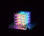 4x4x4 DotStar LED Cube on Glass PCBs