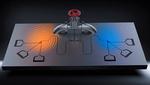 Qubits as valves: controlling quantum heat engines