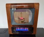 Electromagnetic Pendulum Laser Nixie Clock, With Thermometer