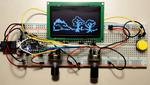 CircuitPython OLED and Dual Knob Sketcher Two trim pots and a microdisplay!
