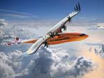 An Airbus futuristic conceptual airliner “takes flight” to inspire next-generation engineers