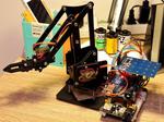 MeArm Controlled by Arduino Uno and TTP229-BSF Touchpad