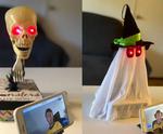 Face Tracking and Smile Detecting Halloween Robots