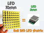 How to Build 8x8 BIG LED Matrix (MAX7219 LED 10mm)