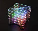 GlassCube - 4x4x4 LED Cube on Glass PCBs