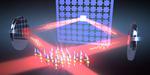 Laser loop couples quantum systems over a distance