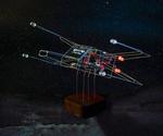 Wireframe X-Wing Clock