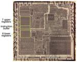 The Intel 8086 processor’s registers: from chip to transistors