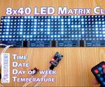 8x40 LED Matrix Clock Using DS3231 RTC Module and Arduino