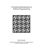 A Practical Introduction to Python Programming