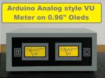 DIY Analog Style Stereo VU Meter on I2C OLED