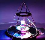 Neopixel Ring, Brass Circuit Sculpture Lamp