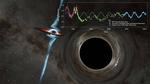 Colossal black holes locked in cosmic dance at heart of galaxy