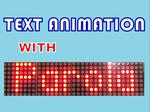 Create text animations with Parola Library for Arduino