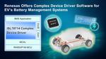 Renesas Introduces Complex Device Driver Software to Ease Development of Battery Management Systems for Electric Vehicles