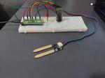 Soil moisture sensor with message notification