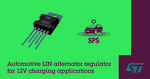 STMicroelectronics reveals advanced VDA-compliant LIN alternator regulator, raising performance and flexibility of 12V car systems