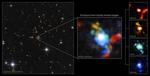 James Webb Space Telescope Uncovers Massive Galaxy Cluster Surrounding a Powerful Red Quasar