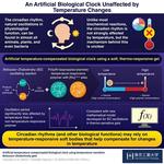 Mimicking an Enigmatic Property of Circadian Rhythms through an Artificial Chemical Clock