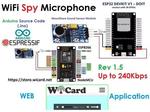 NodeMCU, ESP8266 and ESP32 Spy Microphone Arduino code