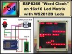 ESP8266 Word Clock on 16x16 Led Matrix