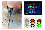Perovskite light emitters and detectors with the stroke of a pen