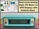 Retro Analog style VU meter on VFD display