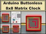 Arduino Buttonless LED Matrix Clock with ADXL335 sensor