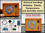 Unusual Led Ring Arduino Clock, Temperature, and Humidity me