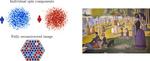 Solving physics puzzles with coloured dots